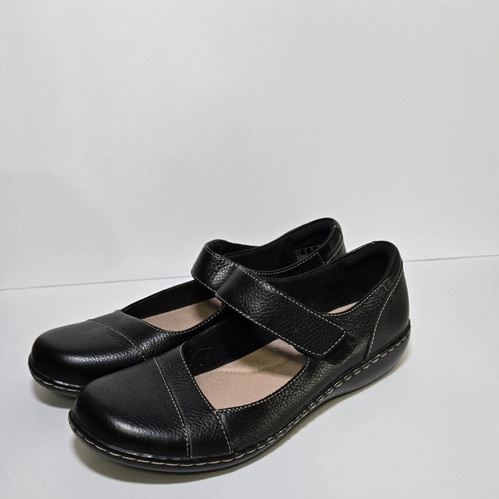 Black Leather Mary Jane Shoes